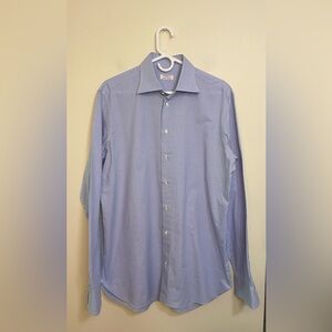 Borriello Napoli Men Made Hand by Michael Jondral Button Down Shirt Sz 16 1-2/42